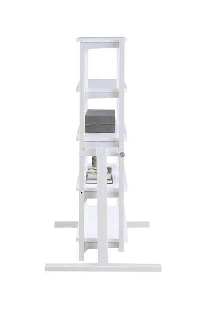 Chintaly - 32in Convertible Bookshelf and Dining Table - 8473-DT-WHT veiw 6