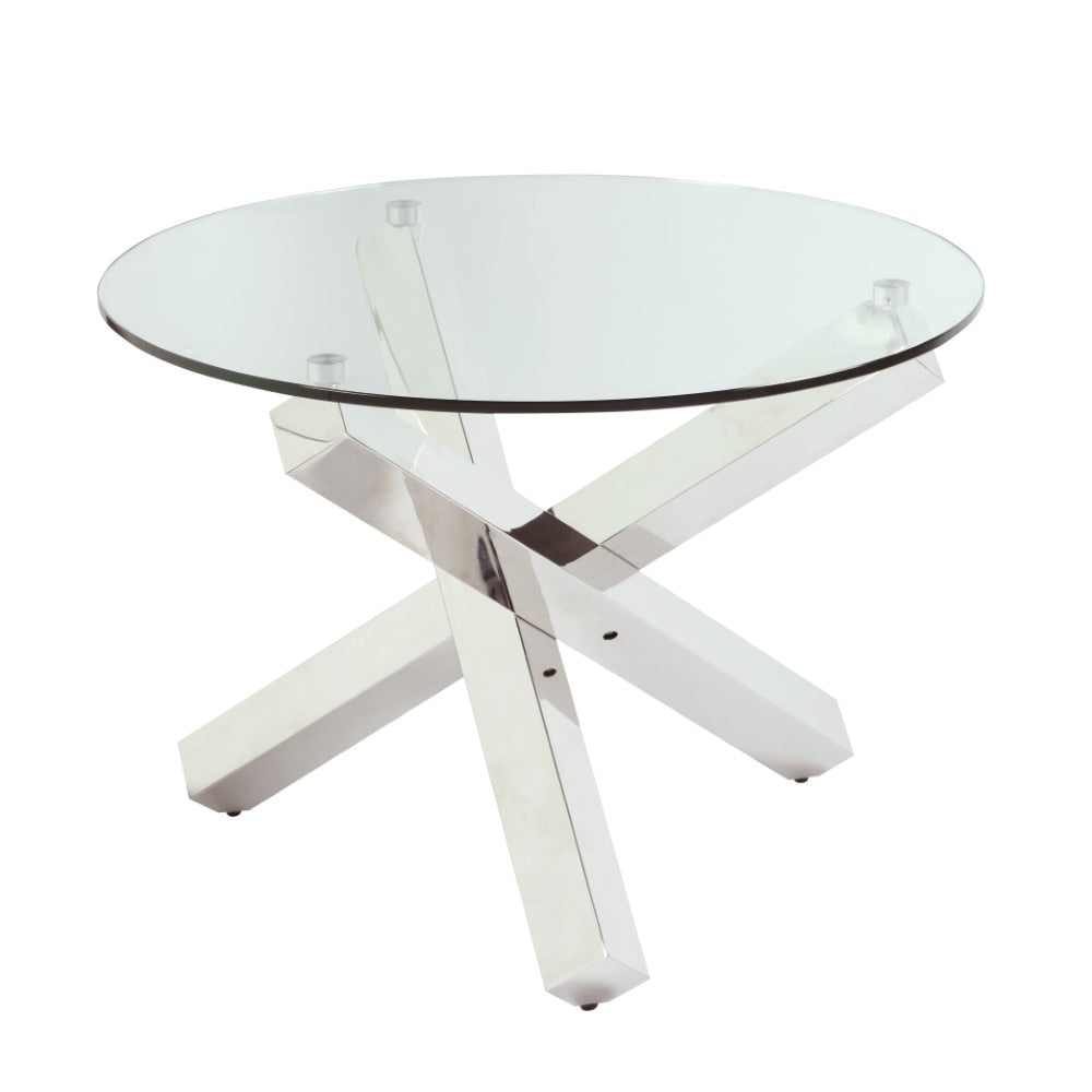 Chintaly - Contemporary 26in Round Lamp Table - 9008-LT veiw 1