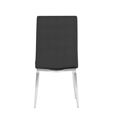 Chintaly - Abigail Side Chair W/ Chrome Legs in Black PU (Set of 4) - ABIGAIL-SC-BLK veiw 4