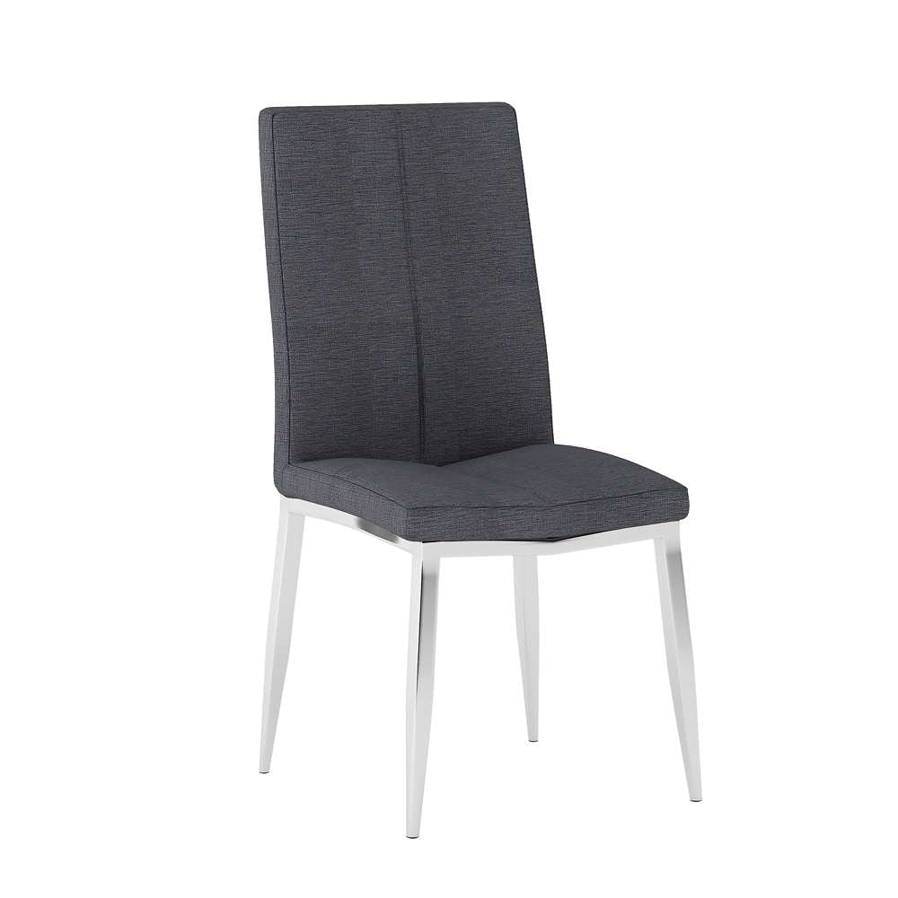 Chintaly - Abigail Side Chair with Chrome Legs in Ash (Set of 4) - ABIGAIL-SC-ASH-TX veiw 1