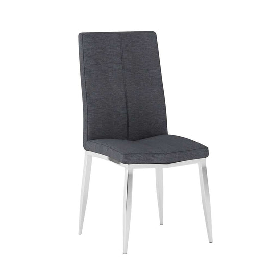 Chintaly - Abigail Side Chair with Chrome Legs in Ash (Set of 4) - ABIGAIL-SC-ASH-TX veiw 1