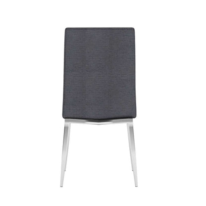 Chintaly - Abigail Side Chair with Chrome Legs in Ash (Set of 4) - ABIGAIL-SC-ASH-TX veiw 3