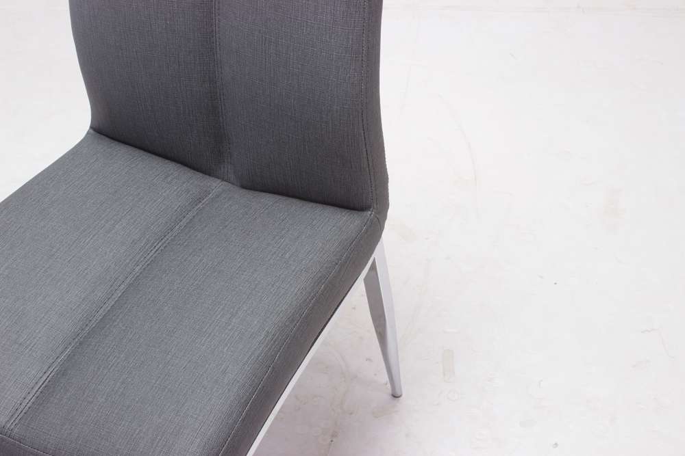Chintaly - Abigail Side Chair with Chrome Legs in Ash (Set of 4) - ABIGAIL-SC-ASH-TX veiw 5