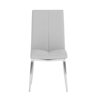 Chintaly - Abigail Side Chair with Chrome Legs in White (Set of 4) - ABIGAIL-SC-WHT-TX veiw 3
