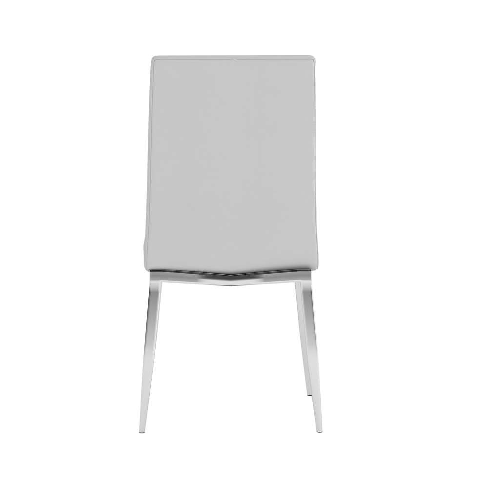 Chintaly - Abigail Side Chair with Chrome Legs in White (Set of 4) - ABIGAIL-SC-WHT-TX veiw 4