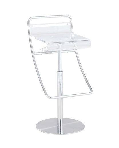 Chintaly - Acrylic Adjustable Height Stool - 4080-AS-CLR veiw 1