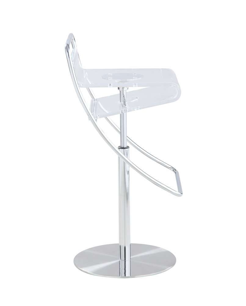 Chintaly - Acrylic Adjustable Height Stool - 4080-AS-CLR veiw 2