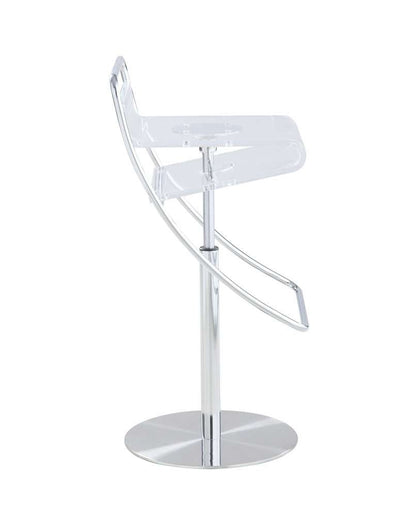 Chintaly - Acrylic Adjustable Height Stool - 4080-AS-CLR veiw 2