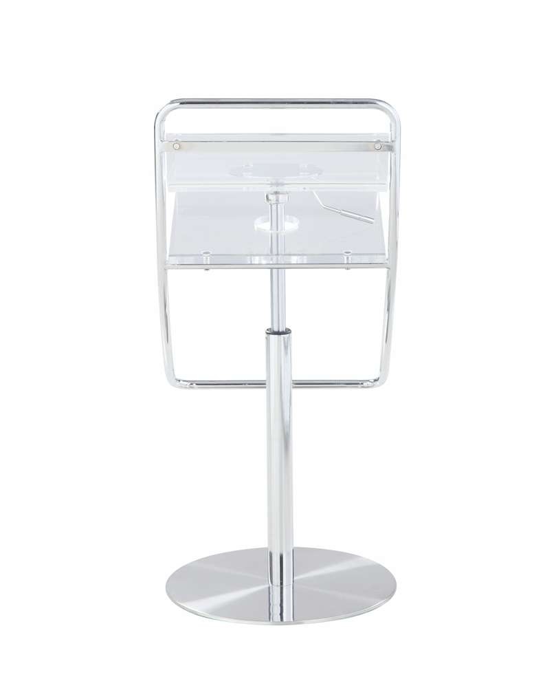 Chintaly - Acrylic Adjustable Height Stool - 4080-AS-CLR veiw 3