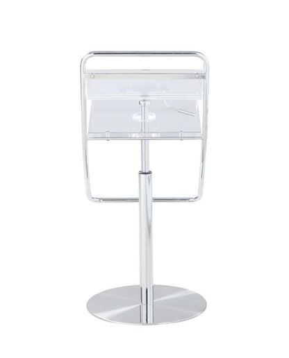Chintaly - Acrylic Adjustable Height Stool - 4080-AS-CLR veiw 3