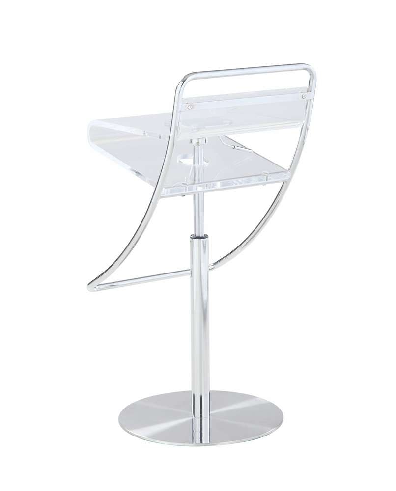 Chintaly - Acrylic Adjustable Height Stool - 4080-AS-CLR veiw 4