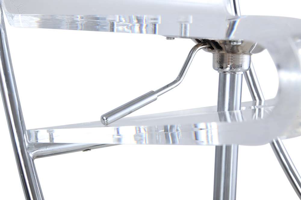 Chintaly - Acrylic Adjustable Height Stool - 4080-AS-CLR veiw 5