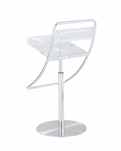 Chintaly - Acrylic Adjustable Height Stool - 4080-AS-CLR veiw 7