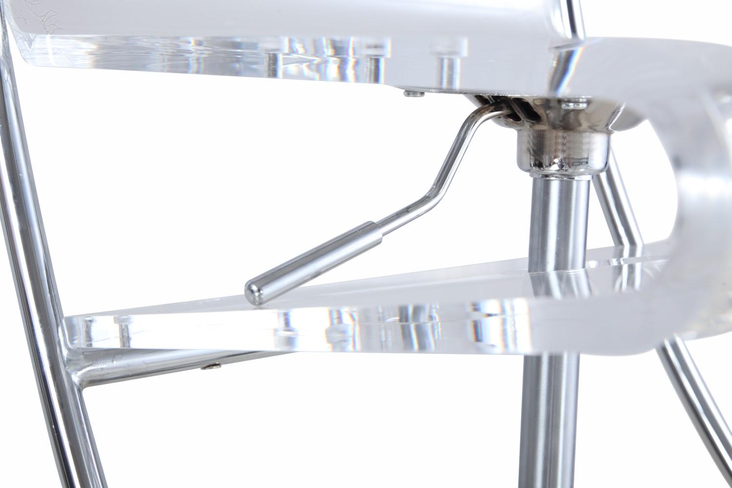 Chintaly - Acrylic Adjustable Height Stool - 4080-AS-CLR veiw 8