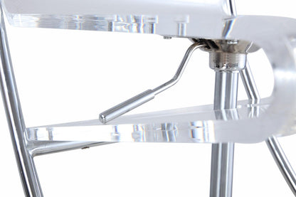 Chintaly - Acrylic Adjustable Height Stool - 4080-AS-CLR veiw 8