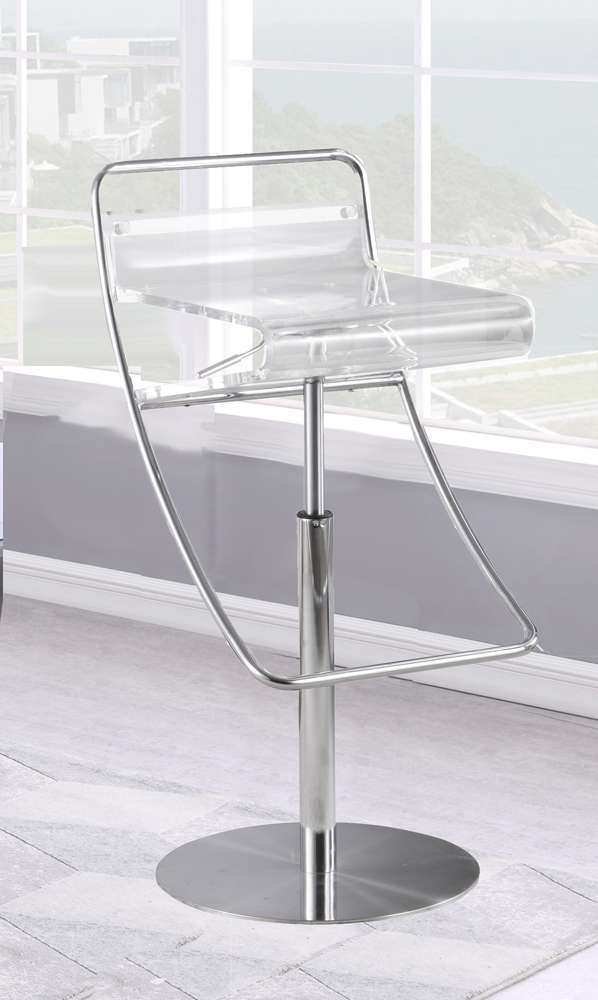 Chintaly - Acrylic Adjustable Height Stool - 4080-AS-CLR veiw 9