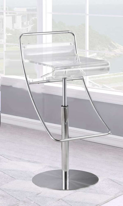 Chintaly - Acrylic Adjustable Height Stool - 4080-AS-CLR veiw 9