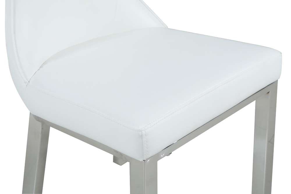 Chintaly - Adelle Contemporary Curved Back Side Chair in White (Set of 2) - ADELLE-SC-WHT veiw 5