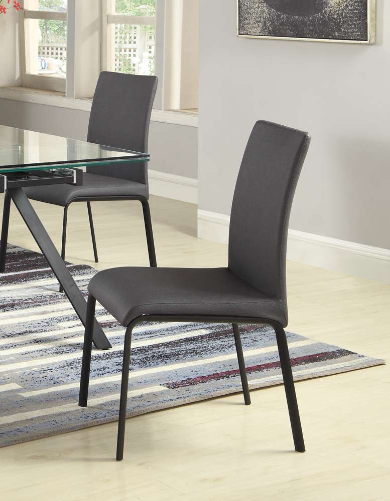 Chintaly - Aida Contemporary Curved Back Side Chair in Matte Black (Set of 4) - AIDA-SC-ASH veiw 6