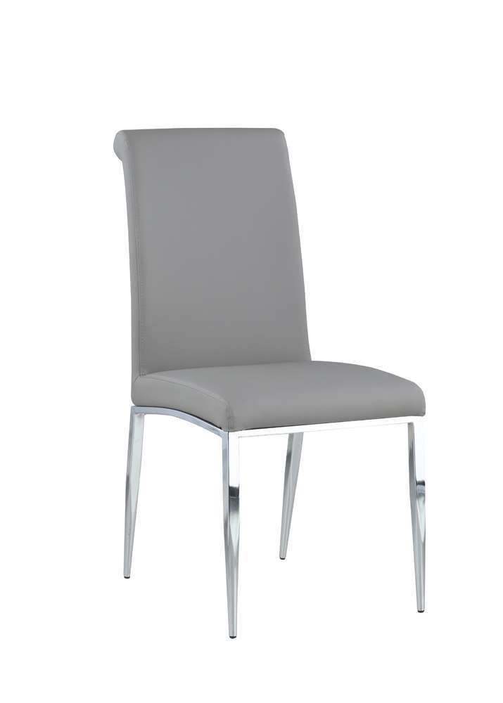 Chintaly - Alexis Rolled Back Chair in Grey (Set of 4) - ALEXIS-SC-GRY veiw 1