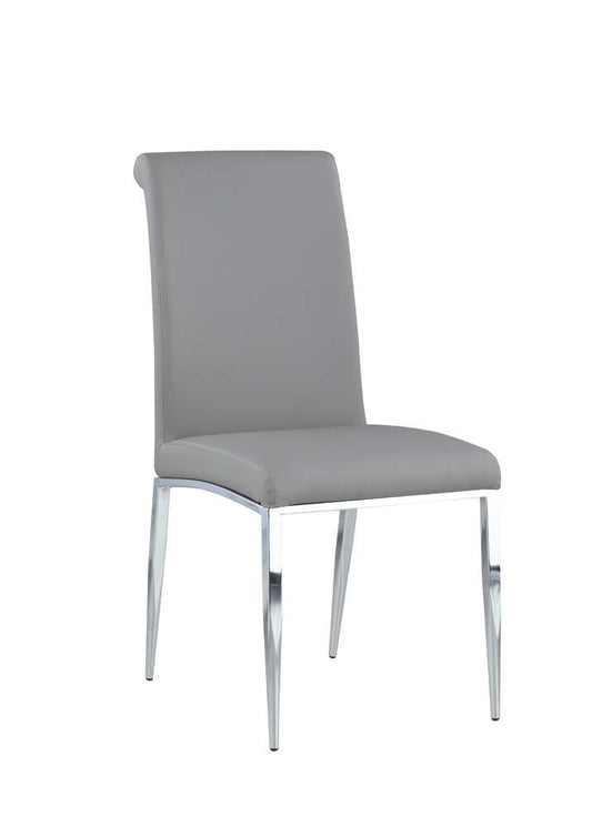 Chintaly - Alexis Rolled Back Chair in Grey (Set of 4) - ALEXIS-SC-GRY veiw 1