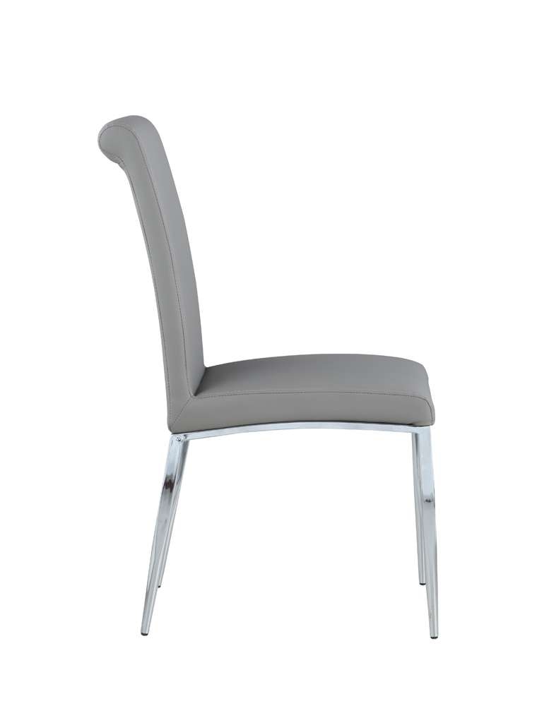 Chintaly - Alexis Rolled Back Chair in Grey (Set of 4) - ALEXIS-SC-GRY veiw 2