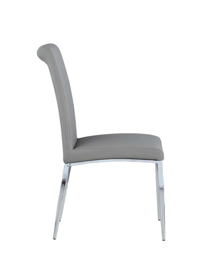 Chintaly - Alexis Rolled Back Chair in Grey (Set of 4) - ALEXIS-SC-GRY veiw 2