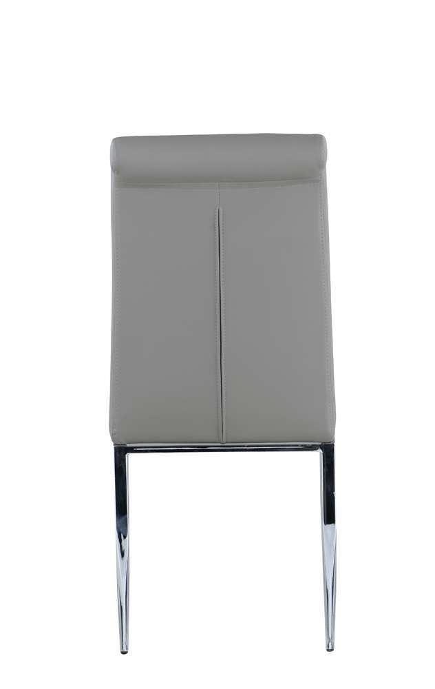 Chintaly - Alexis Rolled Back Chair in Grey (Set of 4) - ALEXIS-SC-GRY veiw 3