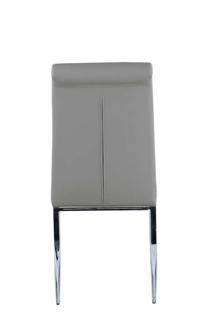 Chintaly - Alexis Rolled Back Chair in Grey (Set of 4) - ALEXIS-SC-GRY veiw 3