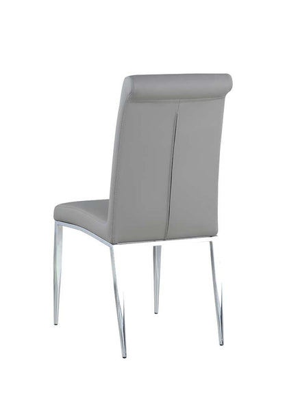 Chintaly - Alexis Rolled Back Chair in Grey (Set of 4) - ALEXIS-SC-GRY veiw 4