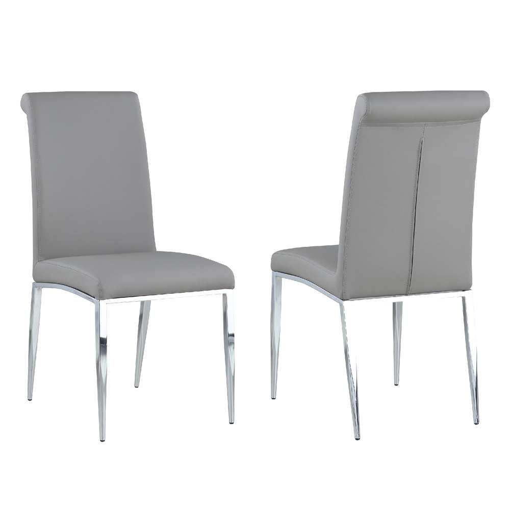 Chintaly - Alexis Rolled Back Chair in Grey (Set of 4) - ALEXIS-SC-GRY veiw 8