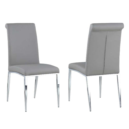 Chintaly - Alexis Rolled Back Chair in Grey (Set of 4) - ALEXIS-SC-GRY veiw 8