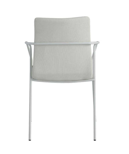 Chintaly - Alicia Contemporary White Upholstered Arm Chair (Set of 2) - ALICIA-AC-WHT veiw 3