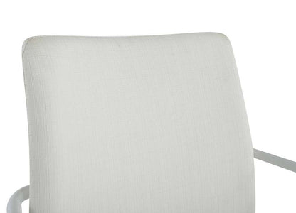 Chintaly - Alicia Contemporary White Upholstered Arm Chair (Set of 2) - ALICIA-AC-WHT veiw 5