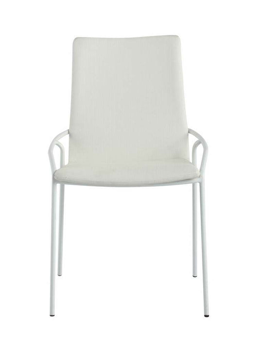 Chintaly - Alicia Contemporary White Upholstered Side Chair (Set of 4) - ALICIA-SC-WHT veiw 1