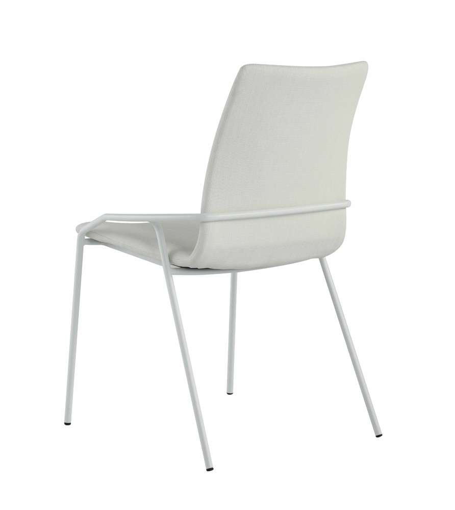 Chintaly - Alicia Contemporary White Upholstered Side Chair (Set of 4) - ALICIA-SC-WHT veiw 3
