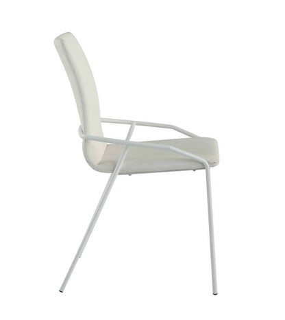 Chintaly - Alicia Contemporary White Upholstered Side Chair (Set of 4) - ALICIA-SC-WHT veiw 4