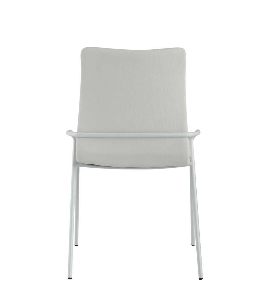 Chintaly - Alicia Contemporary White Upholstered Side Chair (Set of 4) - ALICIA-SC-WHT veiw 5