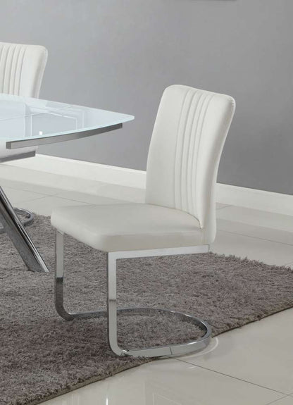 Chintaly - Alina Cantilever Side Chair (Set of 4) - ALINA-SC-WHT veiw 4