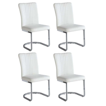 Chintaly - Alina Cantilever Side Chair (Set of 4) - ALINA-SC-WHT veiw 5