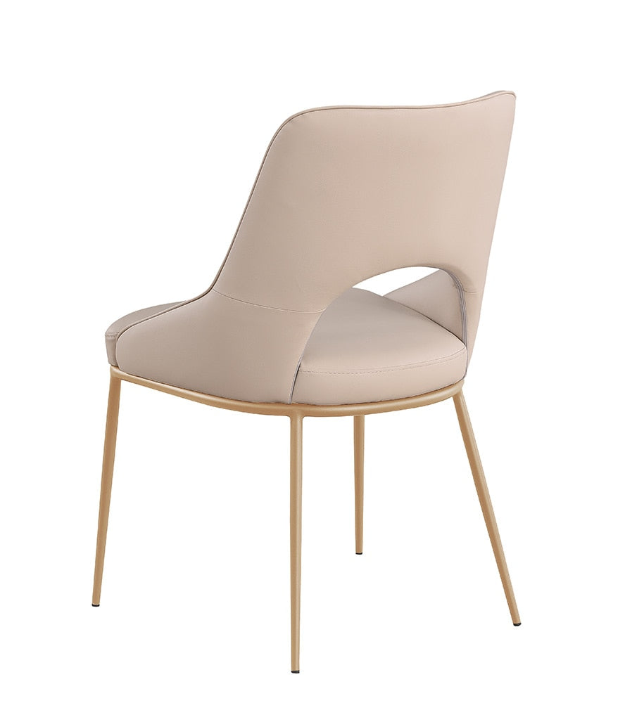 Chintaly - AMELIA - Contemporary Open Back Side Chair - 2 Per Box - AMELIA-SC-CPG-BGE veiw 2