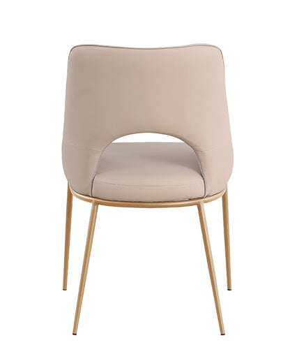 Chintaly - AMELIA - Contemporary Open Back Side Chair - 2 Per Box - AMELIA-SC-CPG-BGE veiw 4