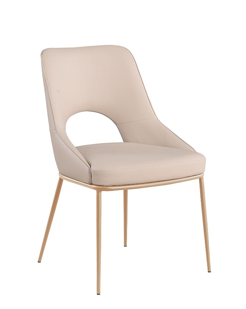 Chintaly - AMELIA - Contemporary Open Back Side Chair - 2 Per Box - AMELIA-SC-CPG-BGE veiw 6