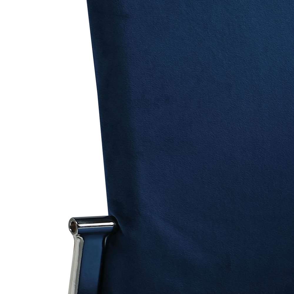 Chintaly - Anabel Contemporary Motion Back Side Chair w/ Chrome Frame (Set of 2) - ANABEL-SC-BLU-FAB veiw 2