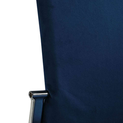 Chintaly - Anabel Contemporary Motion Back Side Chair w/ Chrome Frame (Set of 2) - ANABEL-SC-BLU-FAB veiw 2