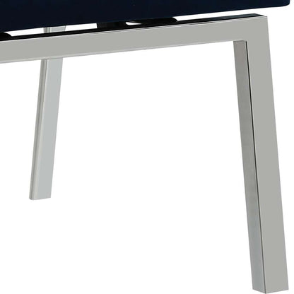 Chintaly - Anabel Contemporary Motion Back Side Chair w/ Chrome Frame (Set of 2) - ANABEL-SC-BLU-FAB veiw 3