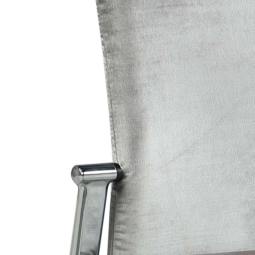 Chintaly - Anabel Contemporary Motion Back Side Chair w/ Chrome Frame (Set of 2) - ANABEL-SC-GRY-FAB veiw 2