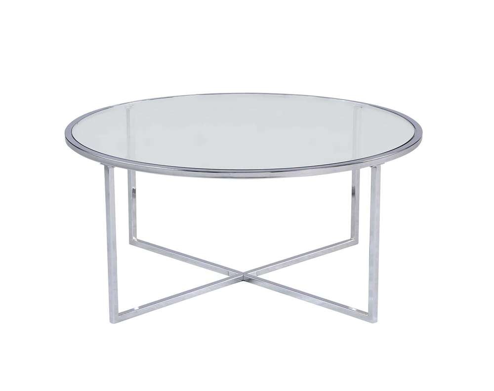 Chintaly - Ariel Contemporary 5-Piece Nesting Glass Cocktail Table Set - ARIEL-CT-NST veiw 4