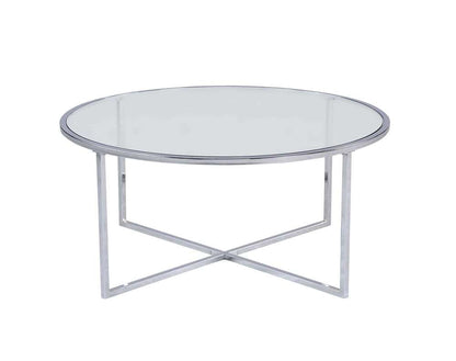 Chintaly - Ariel Contemporary 5-Piece Nesting Glass Cocktail Table Set - ARIEL-CT-NST veiw 4