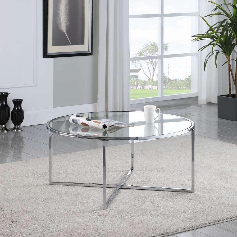 Chintaly - Ariel Contemporary 5-Piece Nesting Glass Cocktail Table Set - ARIEL-CT-NST veiw 8